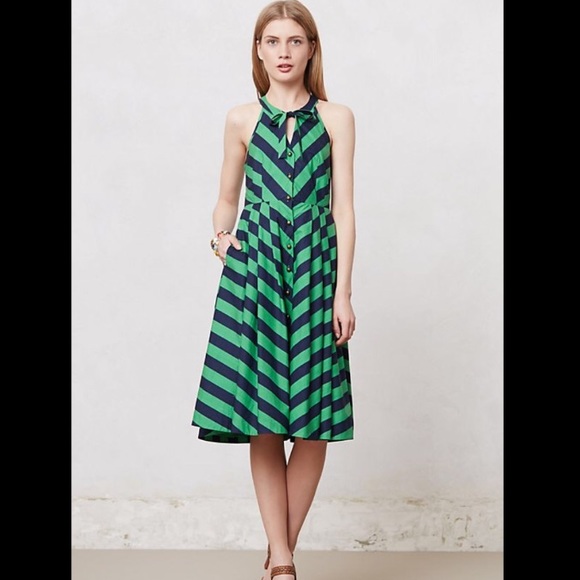 Anthropologie Dresses & Skirts - Anthro Emerald Ripple Dress by Girls from Savoy 12